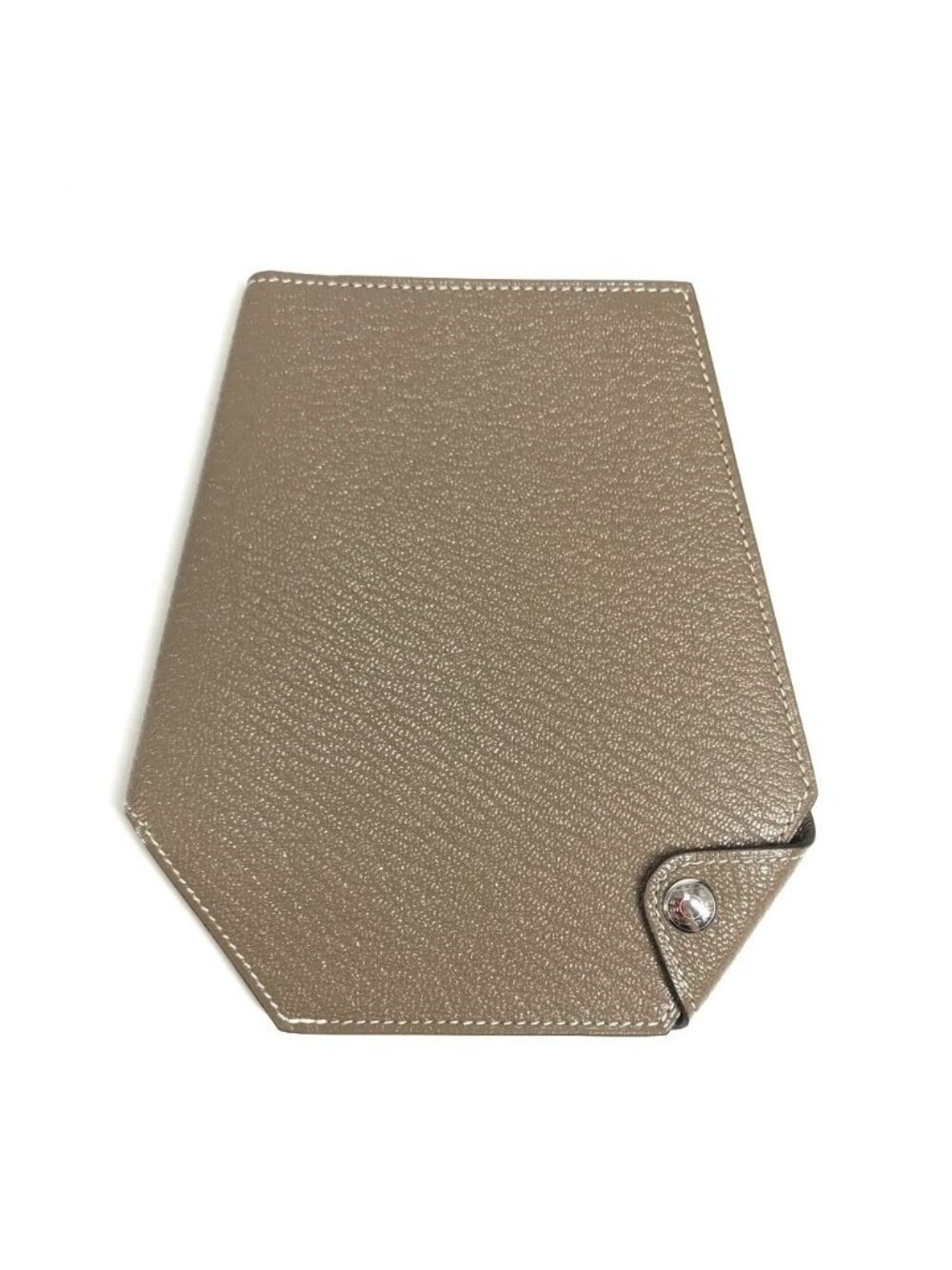 Hermes Clochette Chevre Etoupe Gray Wallet